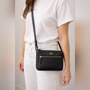 Kate Spade Black Pebbled Crossbody Bag